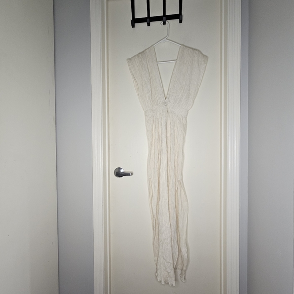 Savannah Morrow organic cotton maxi ivory dress NWT XS/S - Picture 5 of 8